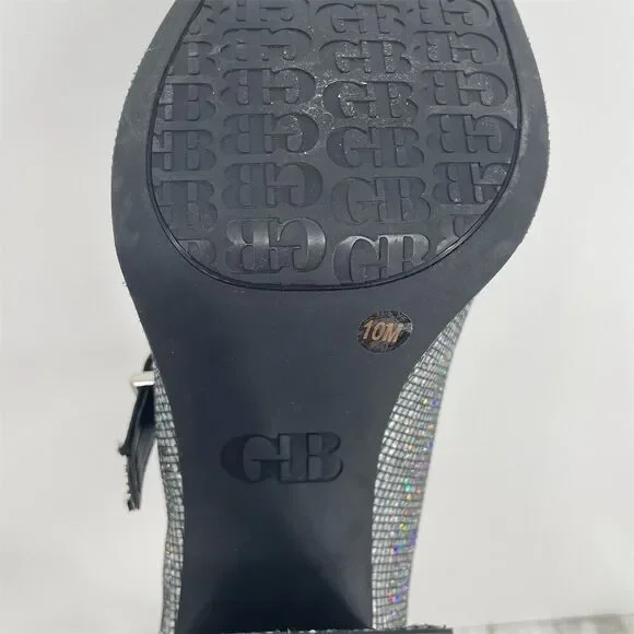 Gianni Bini 2-Night Disco Glitter Silver Rhinestone Platform Pumps Size 10M - Picture 8 of 8